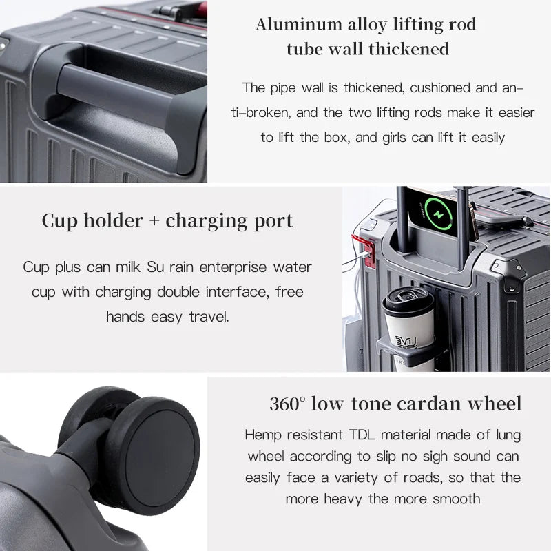 Sturdy Large Handle Travel Suitcase – Lisbon
