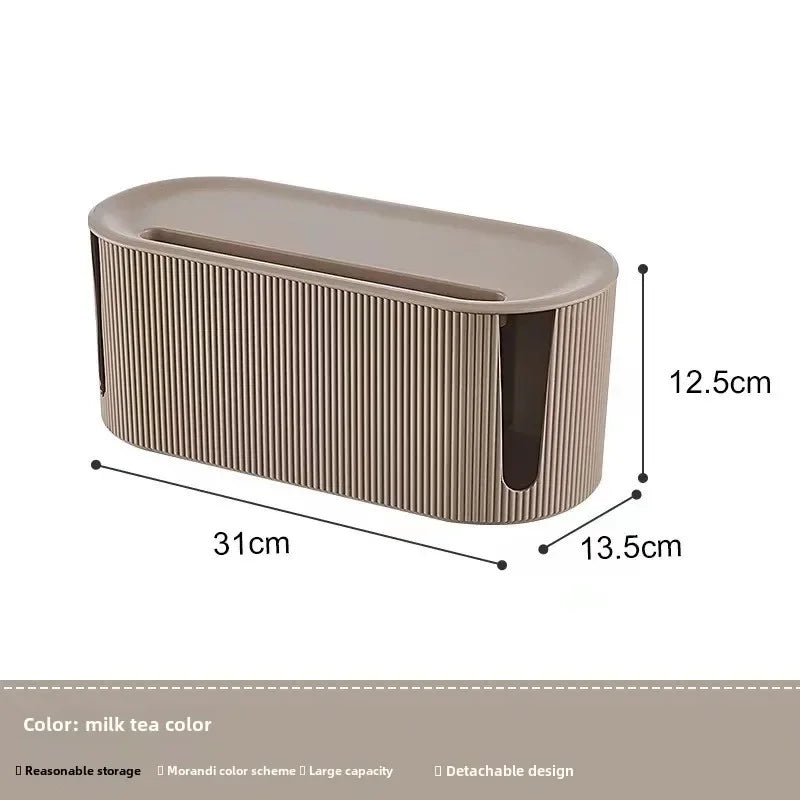 Cable Management Box with Lid - Cord Organizer & Protector