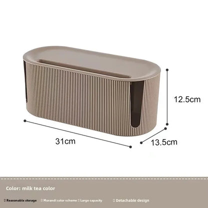 Cable Management Box with Lid - Cord Organizer & Protector