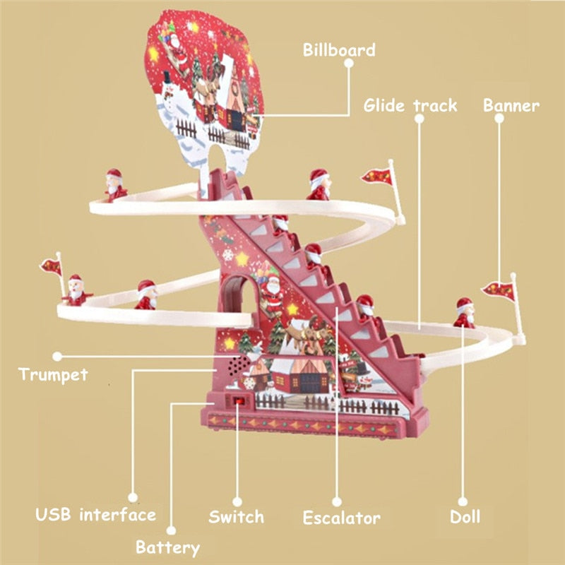 Fun Christmas Obstacle Race Track Toy Set