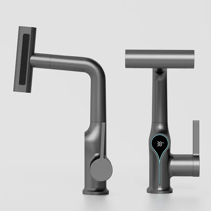 Modern Faucet with LED Temperature and Spray Nozzle