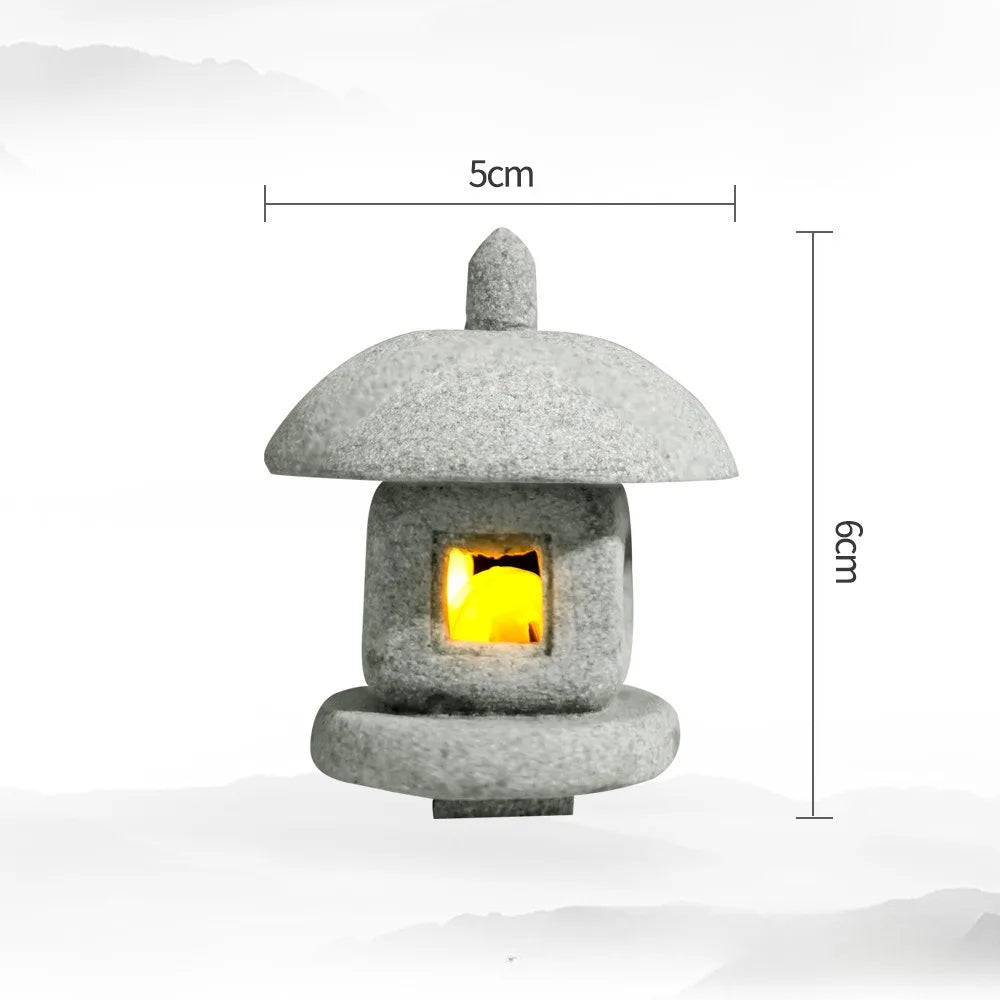 Natural Stone Mini Pagoda Garden Ornament - Fesara