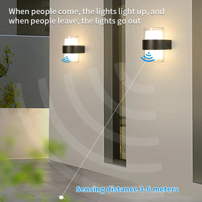 Outdoor Motion Sensor LED Wall Light 6W 12W Waterproof - Fesara