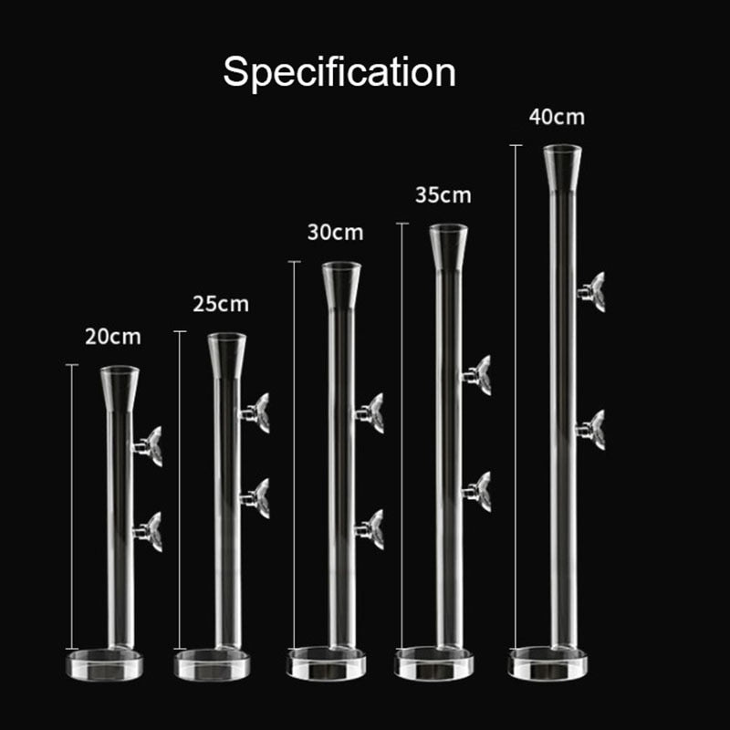 Clear Glass Fish Food Feeder Tube