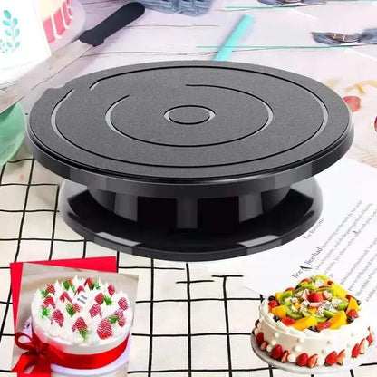 Rotating Cake Stand 28cm Round Food Display Turntable - Fesara
