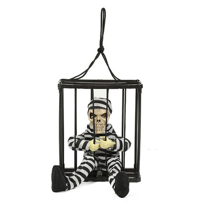 Spooky Skeleton Cell Prisoner Halloween Decor - Fesara