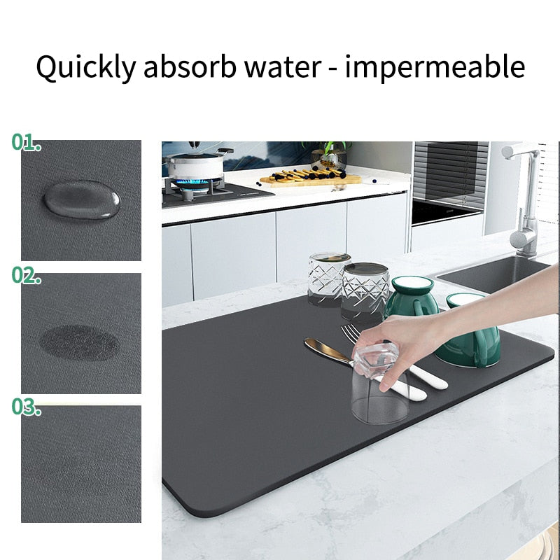 Big Microfiber Kitchen Drying Mat