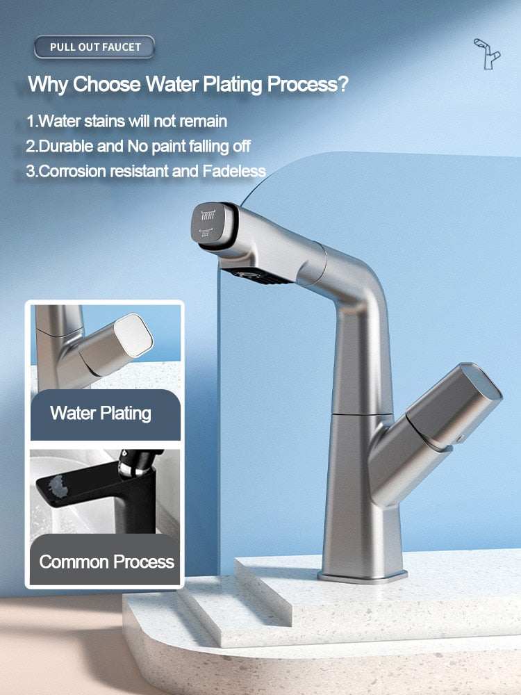 Modern 360 Degree Pull Out Kitchen Faucet