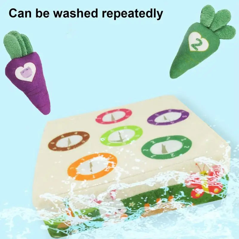 Fun Interactive Pet Play Mat with Plush Carrot Toy