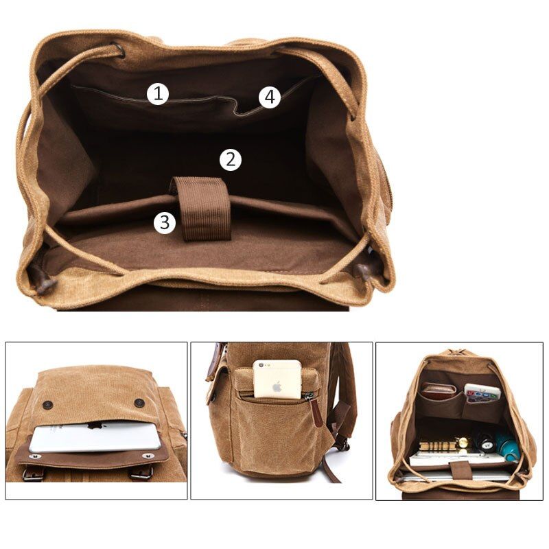 Durable Classic Canvas Large Backpack
