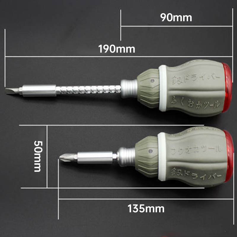 Compact Magnetic Multibit Screwdriver Kit