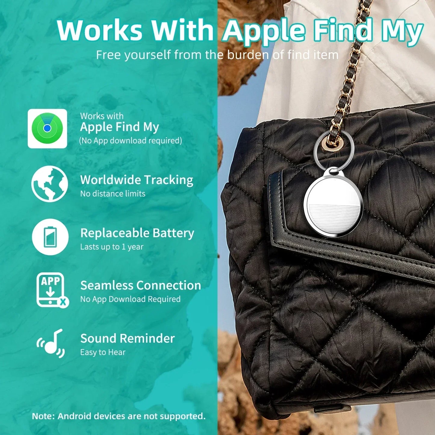 Fesara GPS Tracker Device Bluetooth Key Finder