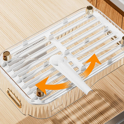 Compact Folding Dish Rack Veggie Holder Basket
