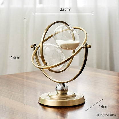 Elegant Metal Hourglass Desk Decoration