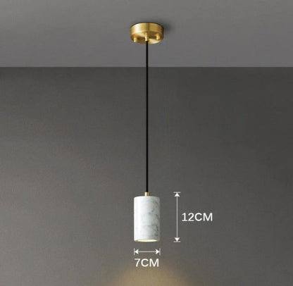 Simple Marble Hanging LED Light