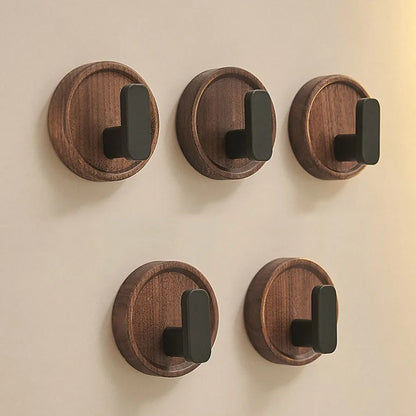 Stylish Wooden Wall Hooks for Hanging Keys & Towels
