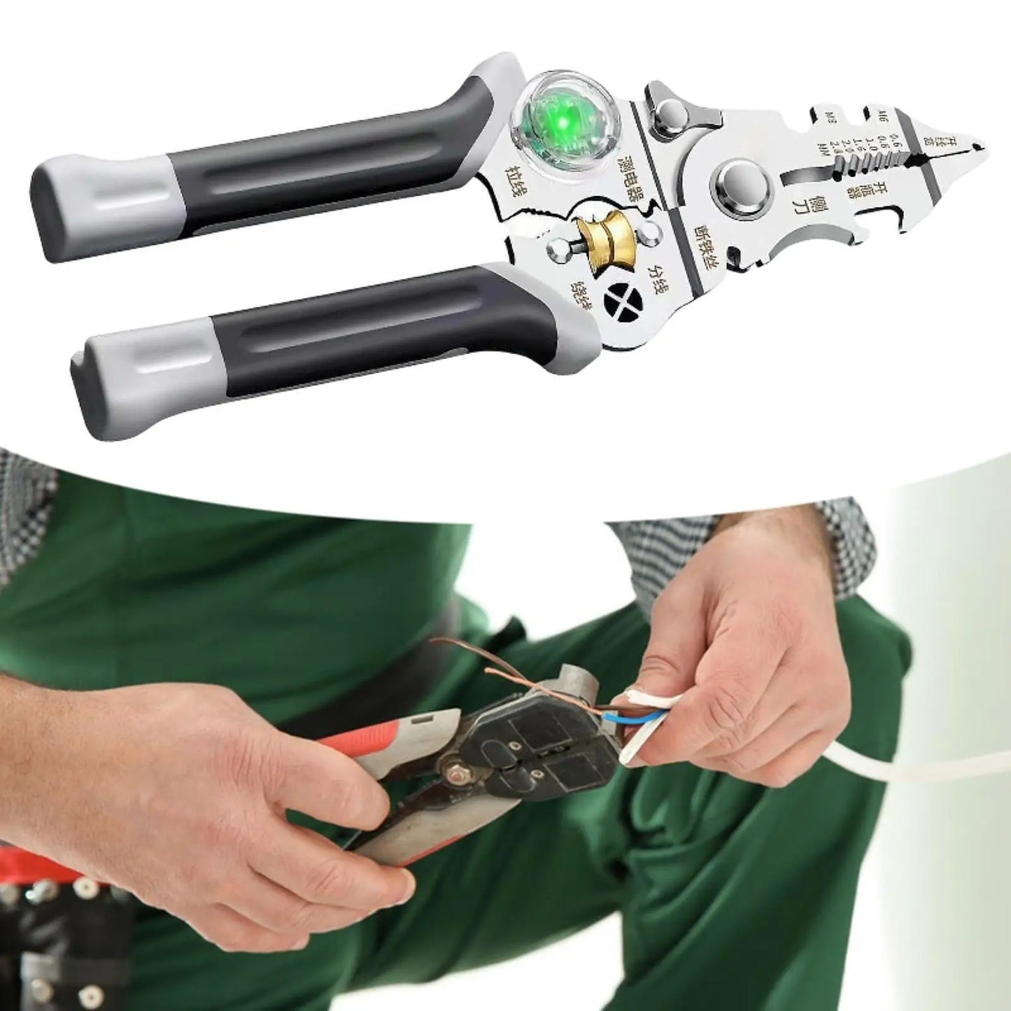 Fesara | 3-in-1 Wire Stripper Tester Plier Tool