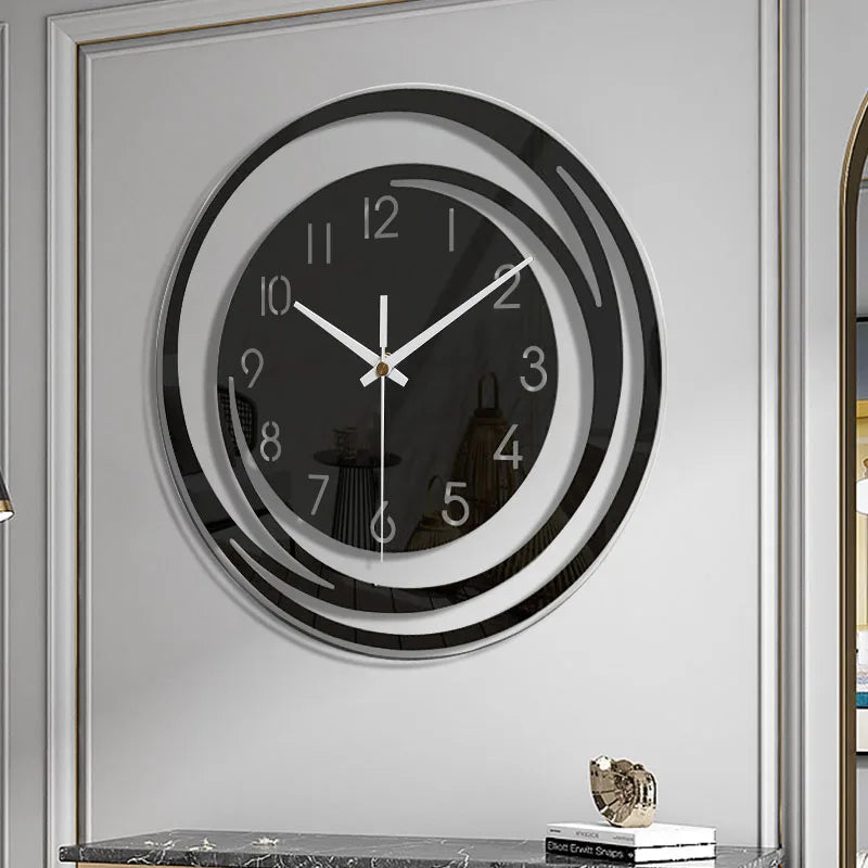 Minimalist White Wall Clock Made of Glass