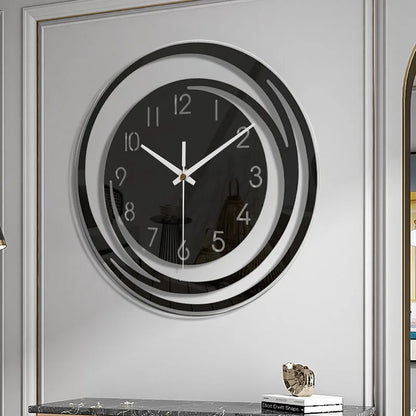 Minimalist White Wall Clock Made of Glass