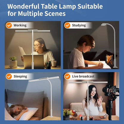 Bright LED Clamp Desk Lamp with Wide Lighting