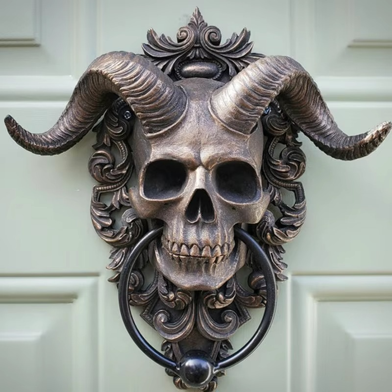 Dark Skull Resin Door Knocker