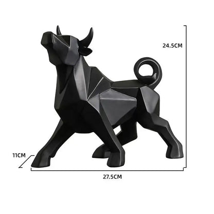 Stylish Bull Resin Figurine Modern Nordic Decor