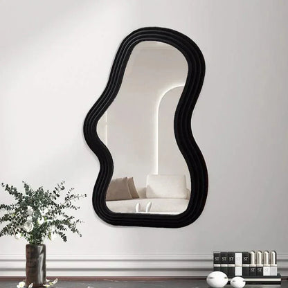 Plush Round Wall Mirror