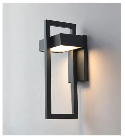Outdoor LED Wall Lamp Waterproof Black Metal 10W