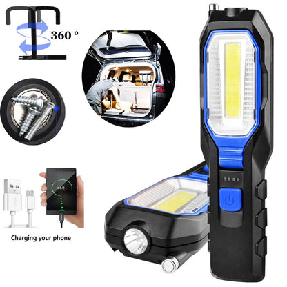 Portable Rechargeable LED Camping Flashlight Power Bank