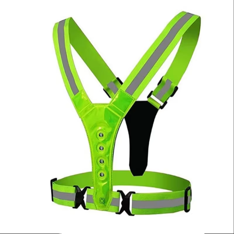 Bright Rechargeable LED Safety Vest with Adjustable Fit
