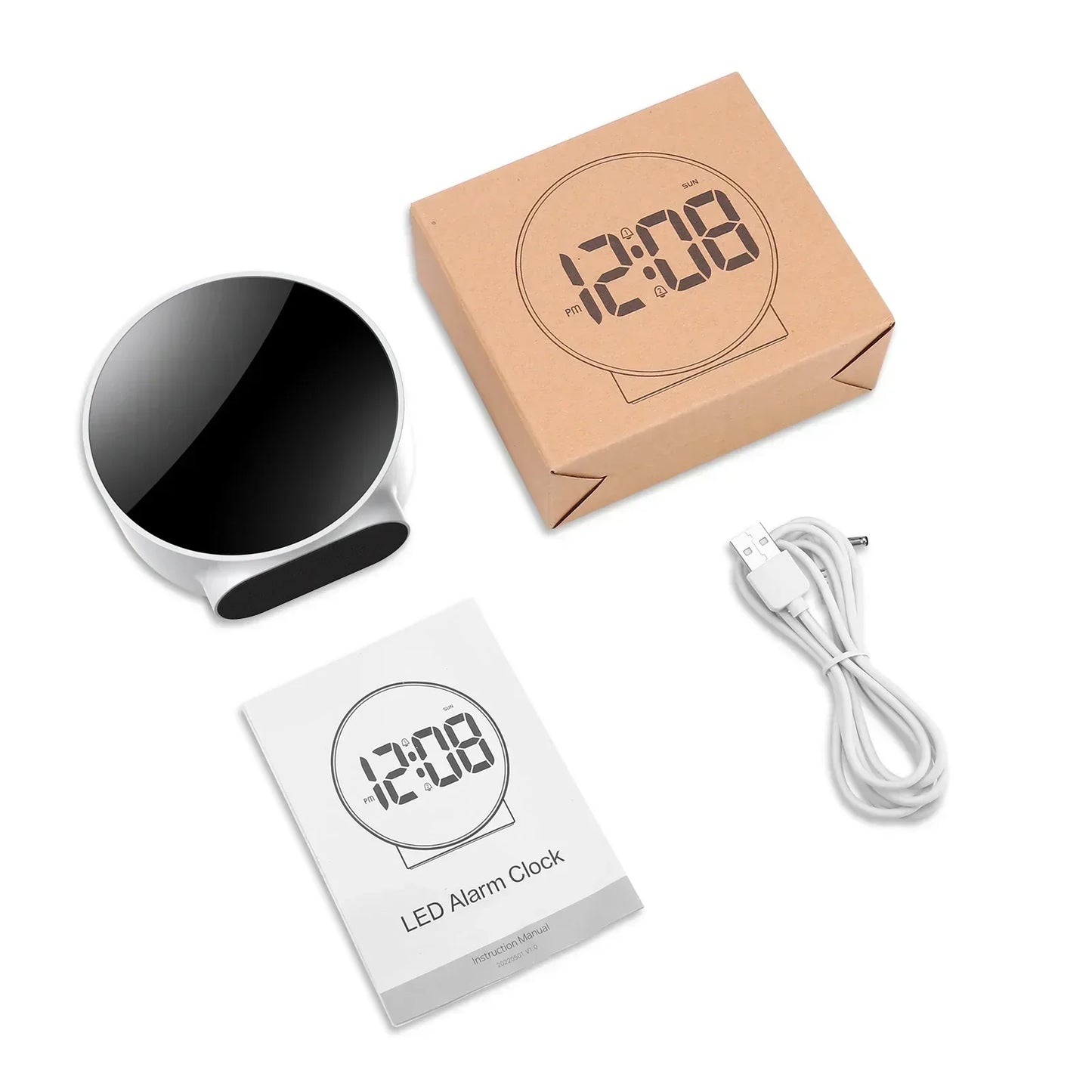 Compact Digital Alarm Table Clock