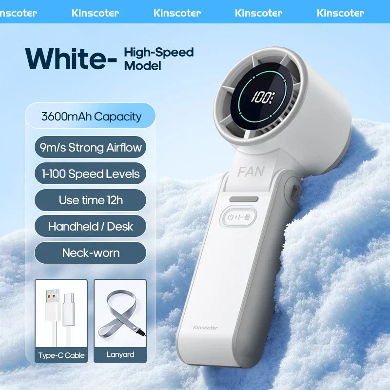 Portable Mini Handheld Fan with Rechargeable Battery