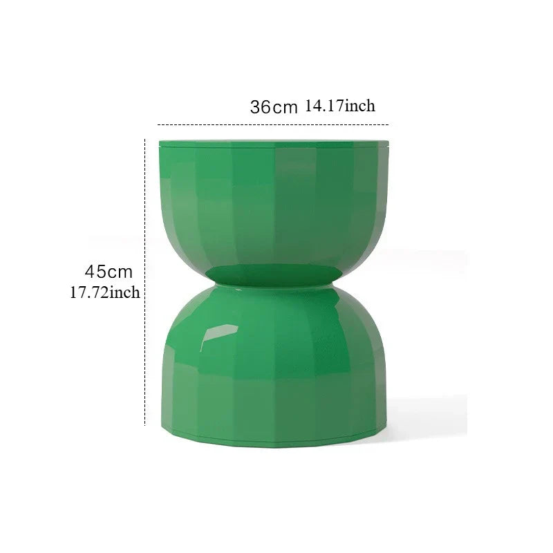 Modern Hourglass End Table with Unique Style