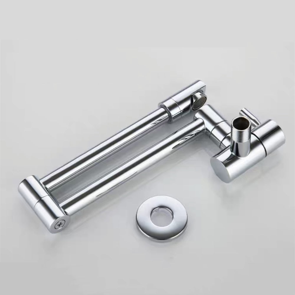 Space-Saving Folding Kitchen Faucet in Chrome Finish