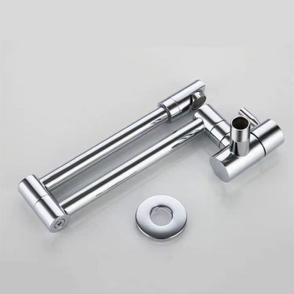 Space-Saving Folding Kitchen Faucet in Chrome Finish