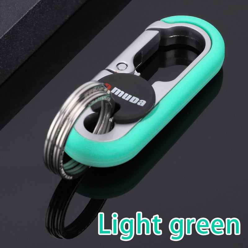 Strong Metal Double Loop Keychain