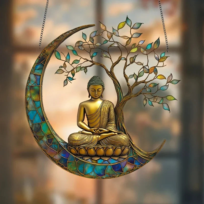 Colorful Buddha Window Hanging Decoration - Fesara