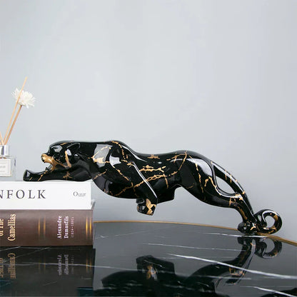 Exquisite Jaguar Figurine Decor Statue