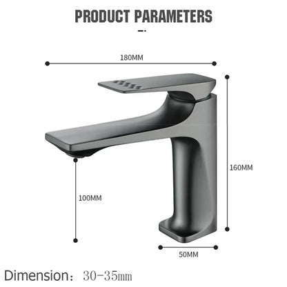 Stylish Bathroom Faucet - Single Handle Mixer in Modern Chrome