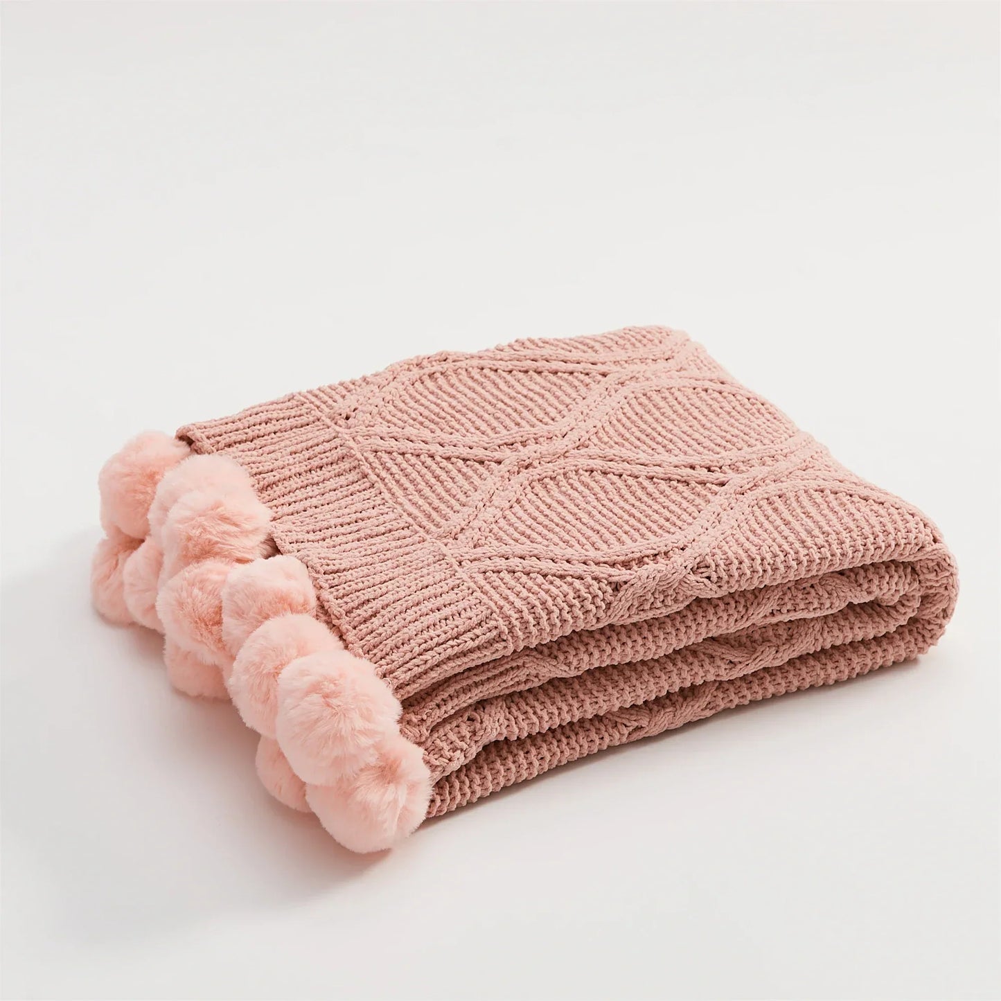 Plush Heart Blanket with Soft Fringe
