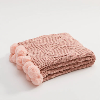 Plush Heart Blanket with Soft Fringe