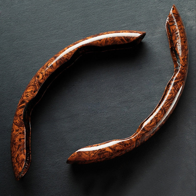 Grip Car Steering Wheel Cover Wood Design