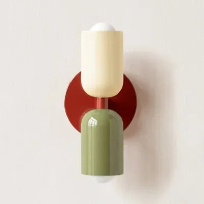 Simple Cream LED Double Wall Light For Home Decor