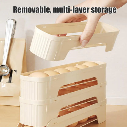 Compact 4-Tier Clear Egg Storage Container