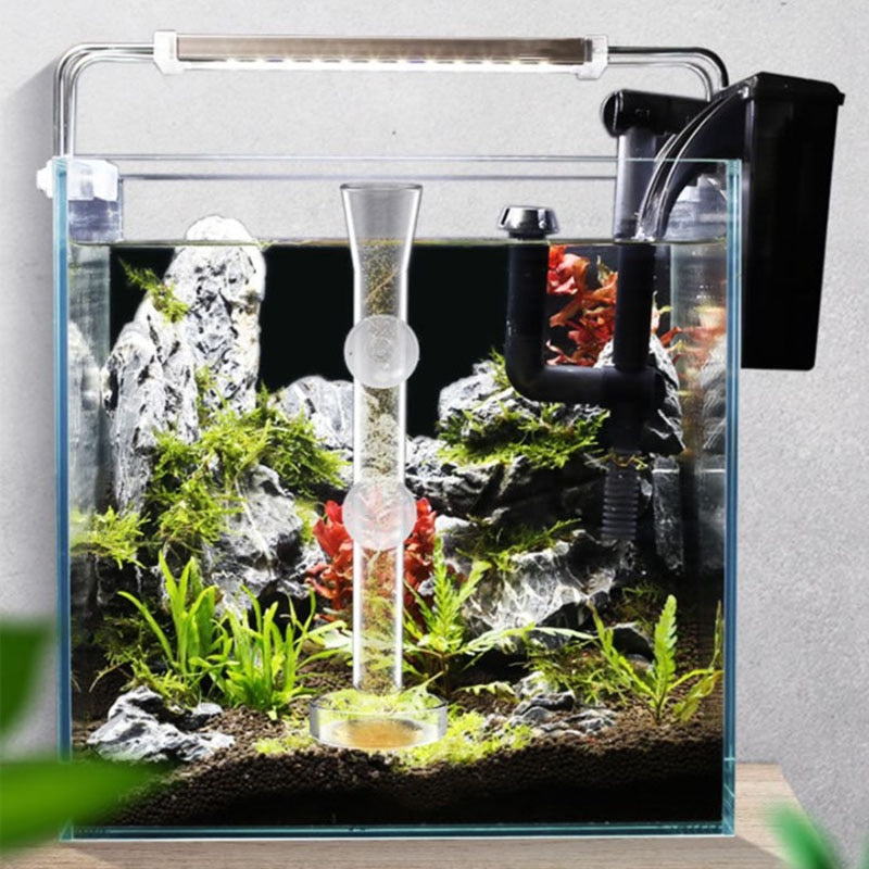 Clear Glass Fish Food Feeder Tube