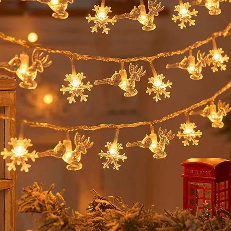 Fesara LED Fairy Lights Snowflake Design Warm White