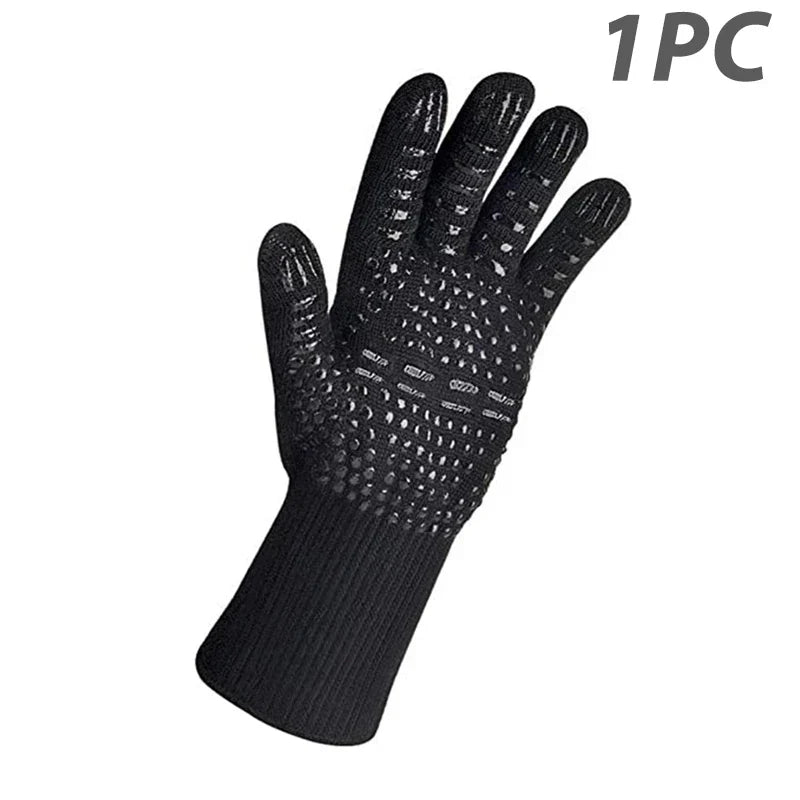 Heat Resistant BBQ Glove | Non Slip Silicone Oven Mitt - Fesara