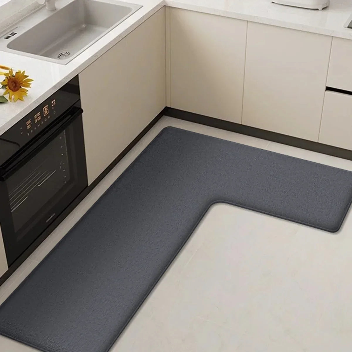 Premium Soft L-Shaped Kitchen Floor Mat