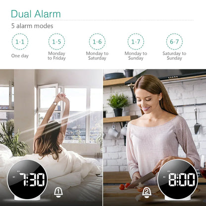 Compact Digital Alarm Table Clock