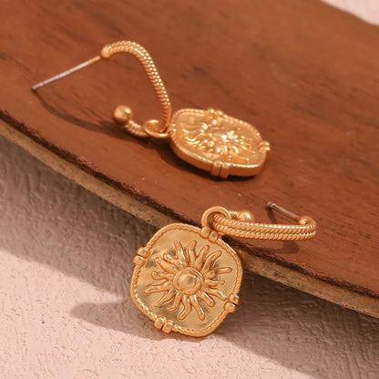 Delicate Gold Sun Drop Earrings